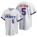 Atlanta Braves #5 Freddie Freeman White MWATKINS 2021 City Connect Stitched Jersey