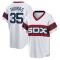 Chicago White Sox #35 Frank Thomas White MWATKINS Home Cooperstown Collection Player Jersey