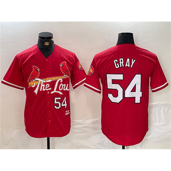 St. Louis Cardinals #54 Sonny Gray Red MWATKINS 2024 City Connect Stitched Jersey