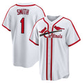 St. Louis Cardinals #1 Ozzie Smith White MWATKINS Home Cooperstown Collection Player Jersey