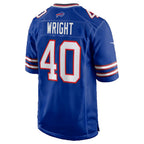 B.Bills #40 Matthew Wright Royal MWATKINS Team Game Jersey