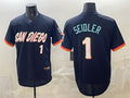 San Diego Padres #1 Peter Seidler Obsidian MWATKINS 2026 City Connect Stadium Stitched Jersey