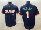 San Diego Padres #1 Peter Seidler Obsidian MWATKINS 2026 City Connect Stadium Stitched Jersey
