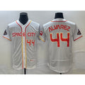 Houston Astros #44 Yordan Alvarez Number White MWATKINS 2023 City Connect Flex Base Stitched Jersey 2