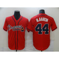 Atlanta Braves #44 Hank Aaron Red MWATKINS Game Jerseys