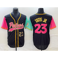 San Diego Padres #23 Fernando Tatis Jr Number Black MWATKINS NEW 2023 City Connect Cool Base Stitched Jersey