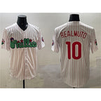 Philadelphia Phillies #10 J.T. Realmuto White MWATKINS Phanatic Cool Base Stitched Jersey