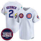 Chicago Cubs #2 Nico Hoerner White MWATKINS 2025 Tokyo Series Limited Stitched Jersey