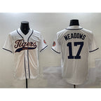 Detroit Tigers #17 Parker Meadows White MWATKINS With Patch Cool Base Stitched Jersey