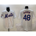 New York Mets #48 Jacob DeGrom White MWATKINS 2025 Spring Training Cool Base Stitched Jersey