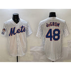 New York Mets #48 Jacob DeGrom White MWATKINS 2025 Spring Training Cool Base Stitched Jersey