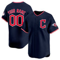 Custom Cleveland Guardians Active Player Navy MWATKINS 2025 Alternate Limited Stitched Jersey