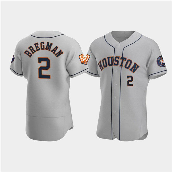 Houston Astros #2 Jose Altuve Gray MWATKINS 60th Anniversary Flex Base Stitched Jersey