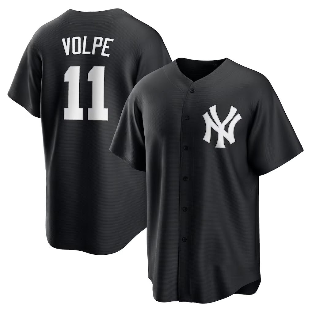 New York Yankees #11 Anthony Volpe Black MWATKINS Fashion Replica Player Jersey