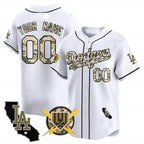 Custom Los Angeles Dodgers Armed Forces Day Vapor Premier Limited Jersey ¨C All Stitched-White MWATKINS