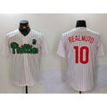 Philadelphia Phillies #10 J.T. Realmuto White Green MWATKINS Cool Base Stitched Jersey 2