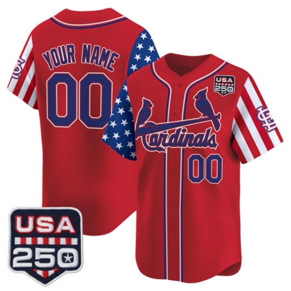 Custom St. Louis Cardinals America 250 Edition Vapor Premier Limited Red MWATKINS Stitched Jerseys