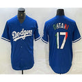Los Angeles Dodgers #17 Shohei Ohtani Mexico Blue MWATKINS Cool Base Stitched Jerseys