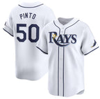 Tampa Bay Rays #50 Rene Pinto White MWATKINS Home Limited Stitched Jersey