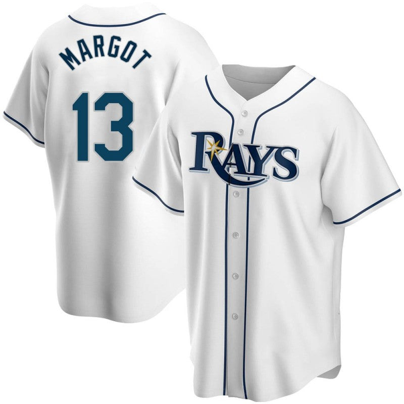 Tampa Bay Rays Replica #13 Manuel Margot White MWATKINS Home Jersey