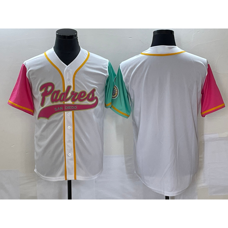 San Diego Padres Blank White MWATKINS NEW 2023 City Connect Cool Base Stitched Jersey