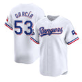 Texas Rangers #53 Adolis Garc¨ªa White MWATKINS 2023 World Series Champions Stitched Jersey