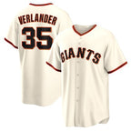 San Francisco Giants #35 Justin Verlander Cream MWATKINS Home Replica Jersey