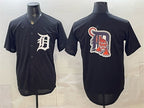 Detroit Tigers Team Big Logo Black MWATKINS Limited Stitched Jersey