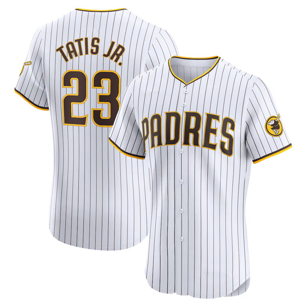 San Diego Padres #23 Fernando Tatis Jr. White MWATKINS Home Elite Jersey