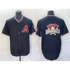 Arizona Diamondbacks Black MWATKINS Team Big Logo Cool Base Stitched Jersey