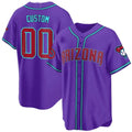 Custom Arizona Diamondbacks 2024 Cool Base Jersey V2 ¨C Purple MWATKINS