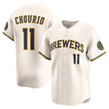 Milwaukee Brewers #11 Jackson Chourio Cream MWATKINS Home Limited Jersey