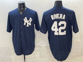New York Yankees #42 Mariano Rivera Navy MWATKINS Limited Stitched Jersey