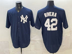 New York Yankees #42 Mariano Rivera Navy MWATKINS Limited Stitched Jersey