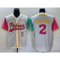 San Diego Padres #2 Xander Bogaerts White MWATKINS Number NEW 2023 City Connect Cool Base Stitched Jersey