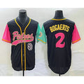San Diego Padres #2 Xander Bogaerts Black MWATKINS NEW 2023 City Connect Cool Base Stitched Jersey
