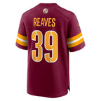 W.Commanders #39 Jeremy Reaves Burgundy MWATKINS Game Jersey 2