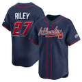 Atlanta Braves #27 Austin Riley Navy MWATKINS 2025 Speedway Classic Alternate Limited Stitched Jersey