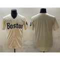Boston Red Sox Blank Cream MWATKINS Gothic Vapor Limited Stitched Jersey
