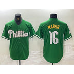 Philadelphia Phillies #16 Brandon Marsh Green MWATKINS 2024 City Connect Stitched Jersey