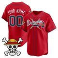 Custom Atlanta Braves x One Piece Red MWATKINS Vapor Premier Limited Jersey - Stitched