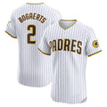 San Diego Padres #2 Xander Bogaerts White MWATKINS Home Elite Jersey
