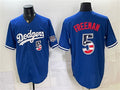 Los Angeles Dodgers #5 Freddie Freeman Royal MWATKINS 250 Fourth of July Stitched Jersey