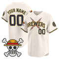 Custom Milwaukee Brewers x One Piece Cream MWATKINS Vapor Premier Limited Jersey - Stitched