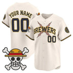 Custom Milwaukee Brewers x One Piece Cream MWATKINS Vapor Premier Limited Jersey - Stitched
