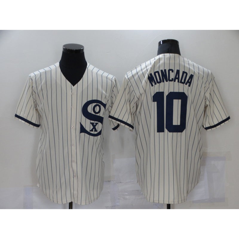 Chicago White Sox #10 Yoan Moncada 2021 Cream MWATKINS Field of Dreams Name Cool Base Stitched Jersey