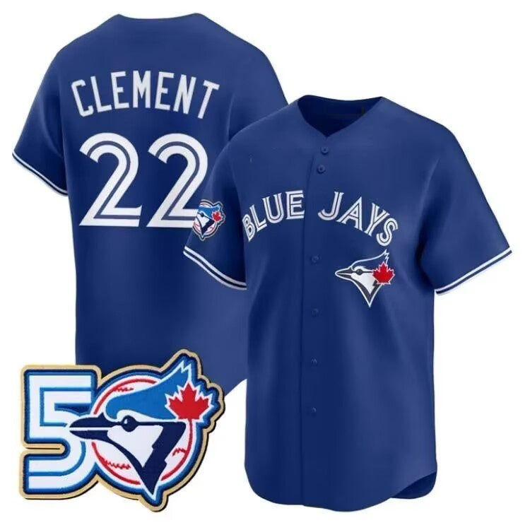 Toronto Blue Jays #22 Vladimir Guerrero Jr. Royal MWATKINS 50th Anniversary Alternate Limited Jersey