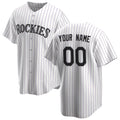 Custom Colorado Rockies White MWATKINS Home Replica Jersey