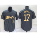Los Angeles Angels #17 Shohei Ohtani Number Grey MWATKINS 2022 All Star Stitched Cool Base Jersey