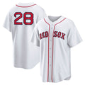 Boston Red Sox #28 Kristian Campbell White MWATKINS Home Replica Jersey
